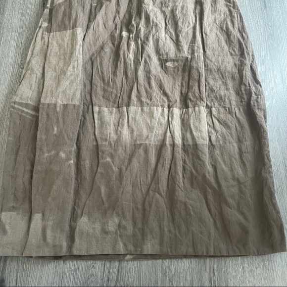 Metamorfosi Italian Green abstract Sleeveless Knee length dress SZ 42 (6) Artsy - Picture 6 of 11